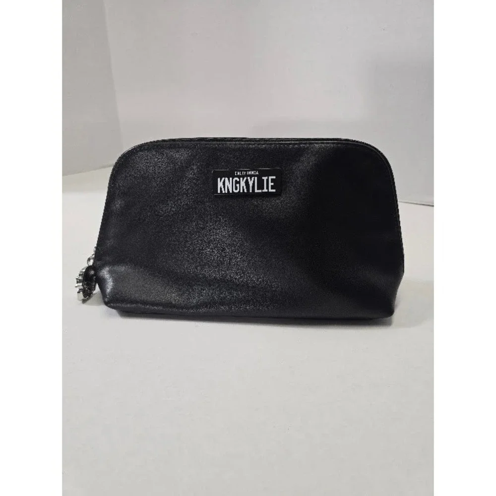 Kylie Cosmetics Makeup Bag Womens OS Black Excellent KNGKYLIE Skull Print Pouch